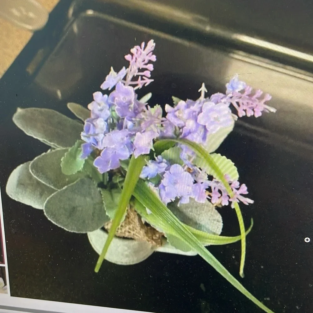 MINI Metal Pitcher/watercan Violet floral